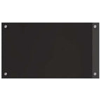 Schienale da cucina 2 pcs Nero 70 x 40 cm vetro temperato