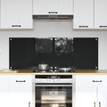 Schienale da cucina 2 pcs Nero 70 x 50 cm vetro temperato
