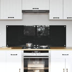 Schienale da cucina 2 pcs Nero 70 x 50 cm vetro temperato
