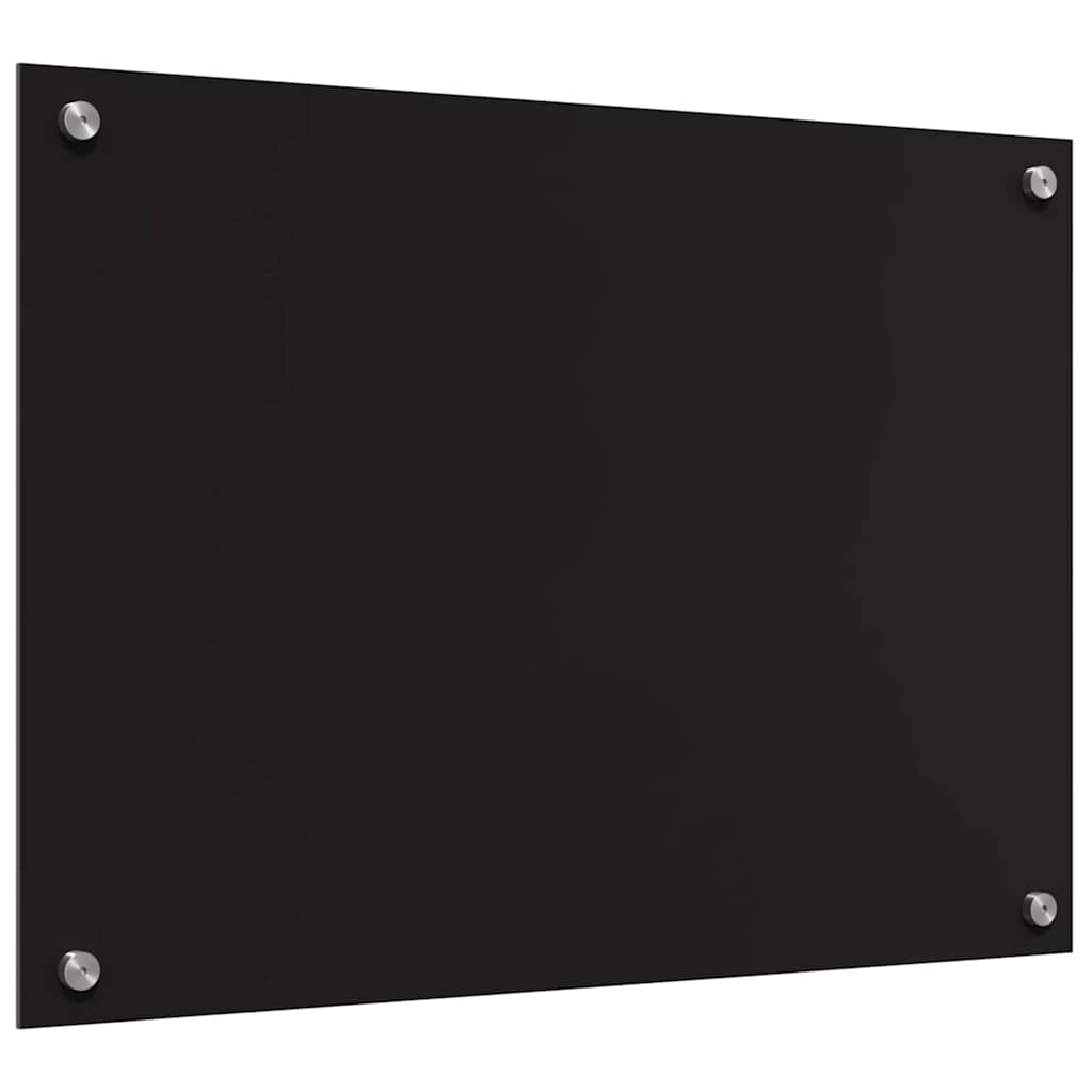 Schienale da cucina 2 pcs Nero 70 x 50 cm vetro temperato