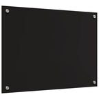 Schienale da cucina 2 pcs Nero 70 x 50 cm vetro temperato