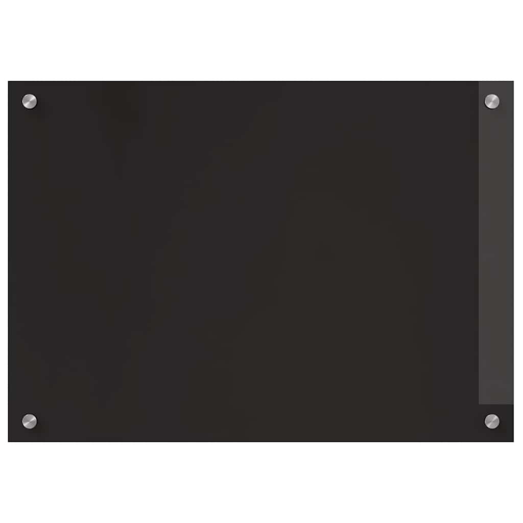 Schienale da cucina 2 pcs Nero 70 x 50 cm vetro temperato