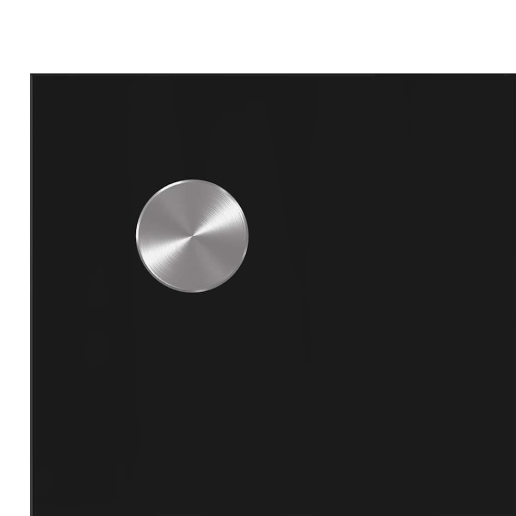 Schienale da cucina 2 pcs Nero 80 x 40 cm vetro temperato