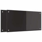 Schienale da cucina 2 pcs Nero 80 x 40 cm vetro temperato