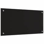 Schienale da cucina 2 pcs Nero 80 x 40 cm vetro temperato