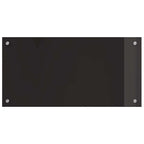Schienale da cucina 2 pcs Nero 80 x 40 cm vetro temperato