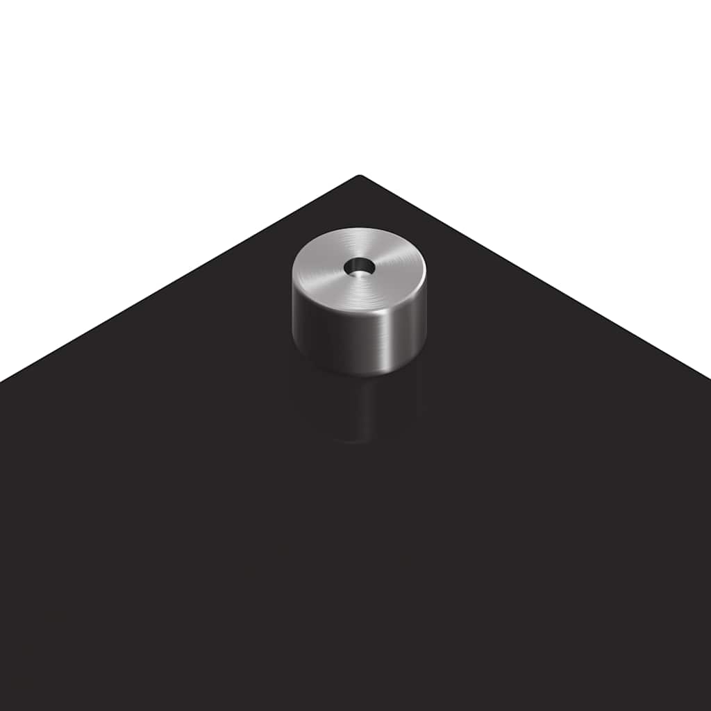 Schienale da cucina 2 pcs Nero 80 x 50 cm vetro temperato