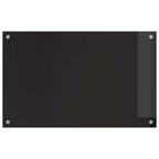Schienale da cucina 2 pcs Nero 80 x 50 cm vetro temperato