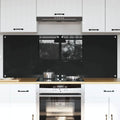 Schienale da cucina 2 pcs Nero 80 x 60 cm vetro temperato