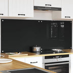 Schienale da cucina 2 pcs Nero 80 x 60 cm vetro temperato