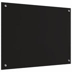 Schienale da cucina 2 pcs Nero 80 x 60 cm vetro temperato