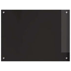 Schienale da cucina 2 pcs Nero 80 x 60 cm vetro temperato