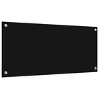 Schienale da cucina 2 pcs Nero 90 x 40 cm vetro temperato