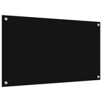 Schienale da cucina 2 pcs Nero 90 x 50 cm vetro temperato