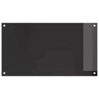 Schienale da cucina 2 pcs Nero 90 x 50 cm vetro temperato