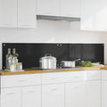 Schienale da cucina 2 pcs Nero 100 x 40 cm vetro temperato