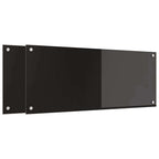 Schienale da cucina 2 pcs Nero 100 x 40 cm vetro temperato