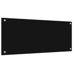 Schienale da cucina 2 pcs Nero 100 x 40 cm vetro temperato