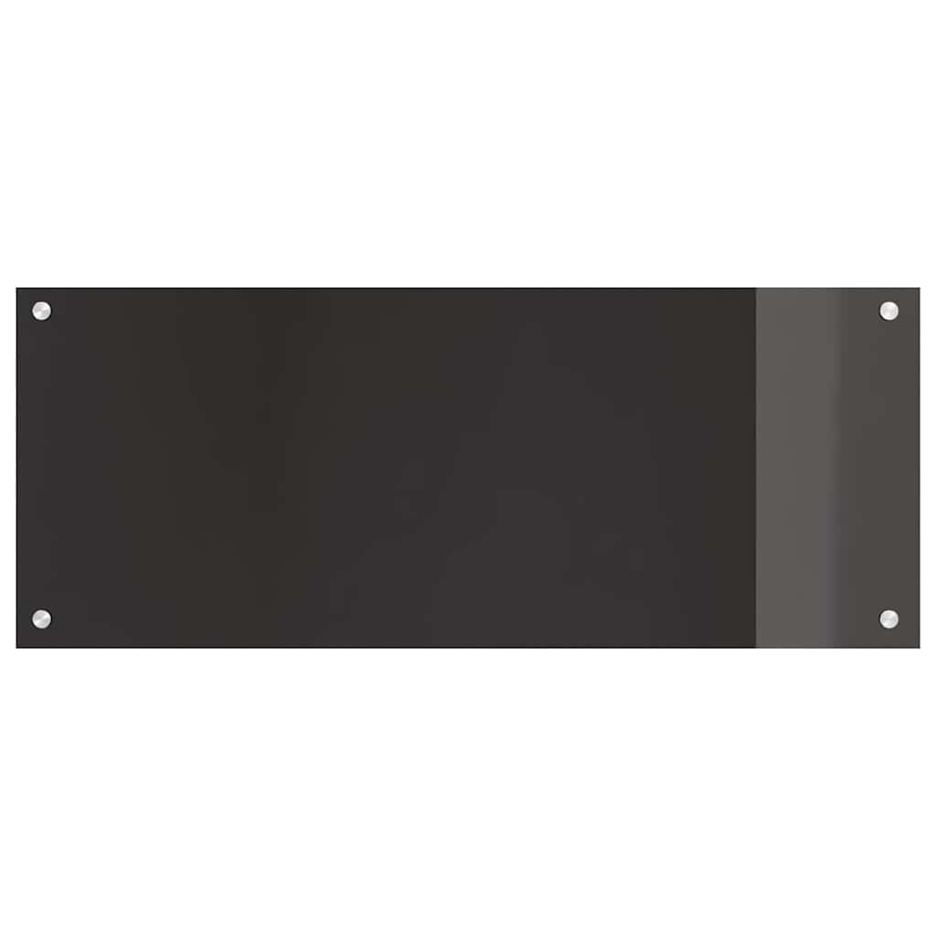 Schienale da cucina 2 pcs Nero 100 x 40 cm vetro temperato