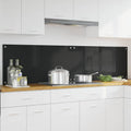 Schienale da cucina 2 pcs Nero 100 x 50 cm vetro temperato