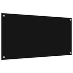 Schienale da cucina 2 pcs Nero 100 x 50 cm vetro temperato