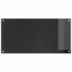 Schienale da cucina 2 pcs Nero 100 x 50 cm vetro temperato