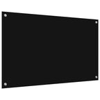Schienale da cucina 2 pcs Nero 100 x 60 cm vetro temperato