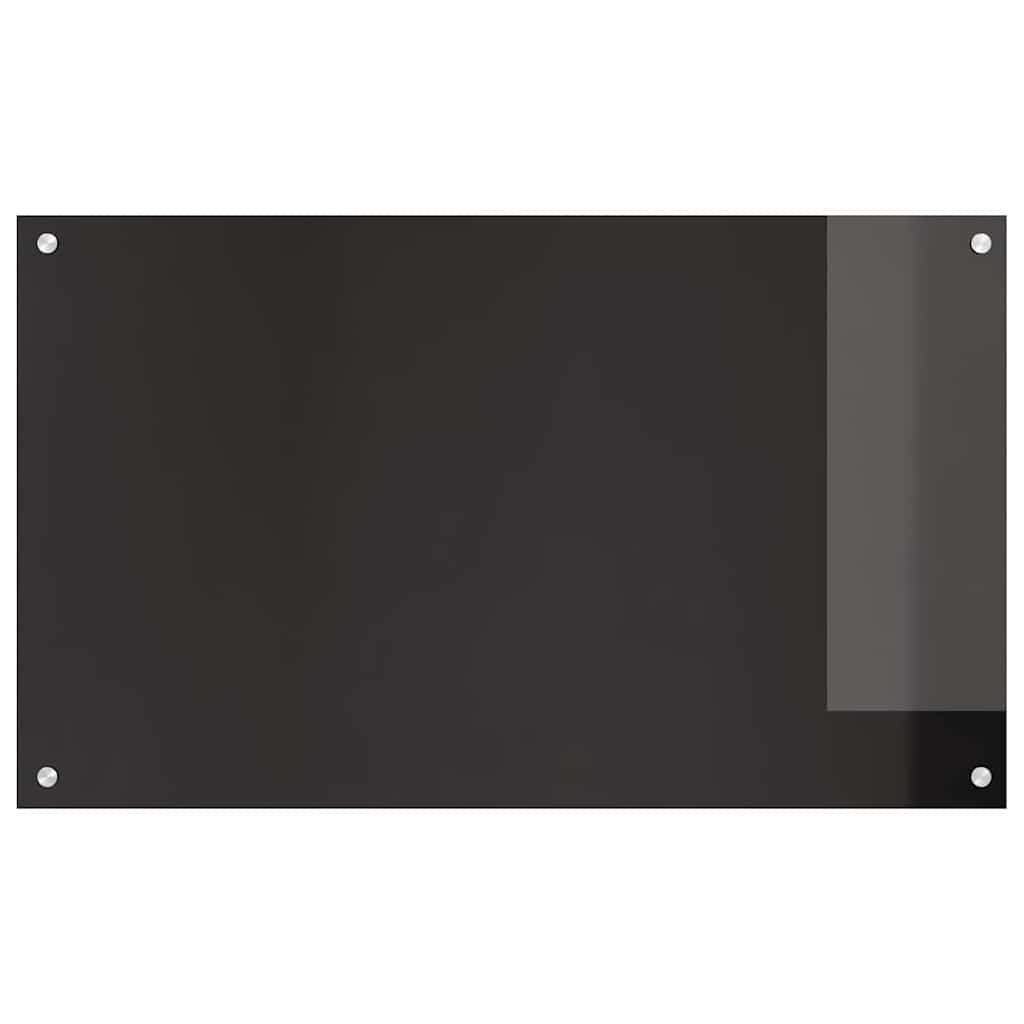 Schienale da cucina 2 pcs Nero 100 x 60 cm vetro temperato
