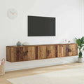 Set Mobile TV da Parete 3 pcs Legno vecchio 80 x 34,5 x 40 cm