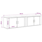 Set Mobile TV da Parete 2 pcs Legno vecchio 80 x 34,5 x 40 cm