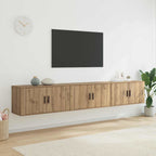Set Mobile TV da Parete 3 pcs Rovere artigianale