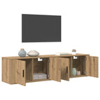 Set Mobile TV da Parete 2 pcs Rovere artigianale
