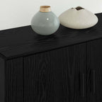 Set Mobile TV da Parete 3 pcs Rovere Nero 80 x 34,5 x 40 cm