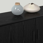Set Mobile TV da Parete 3 pcs Rovere Nero 100 x 34,5 x 40 cm