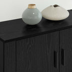 Set Mobile TV da Parete 2 pcs Rovere Nero 80 x 34,5 x 40 cm