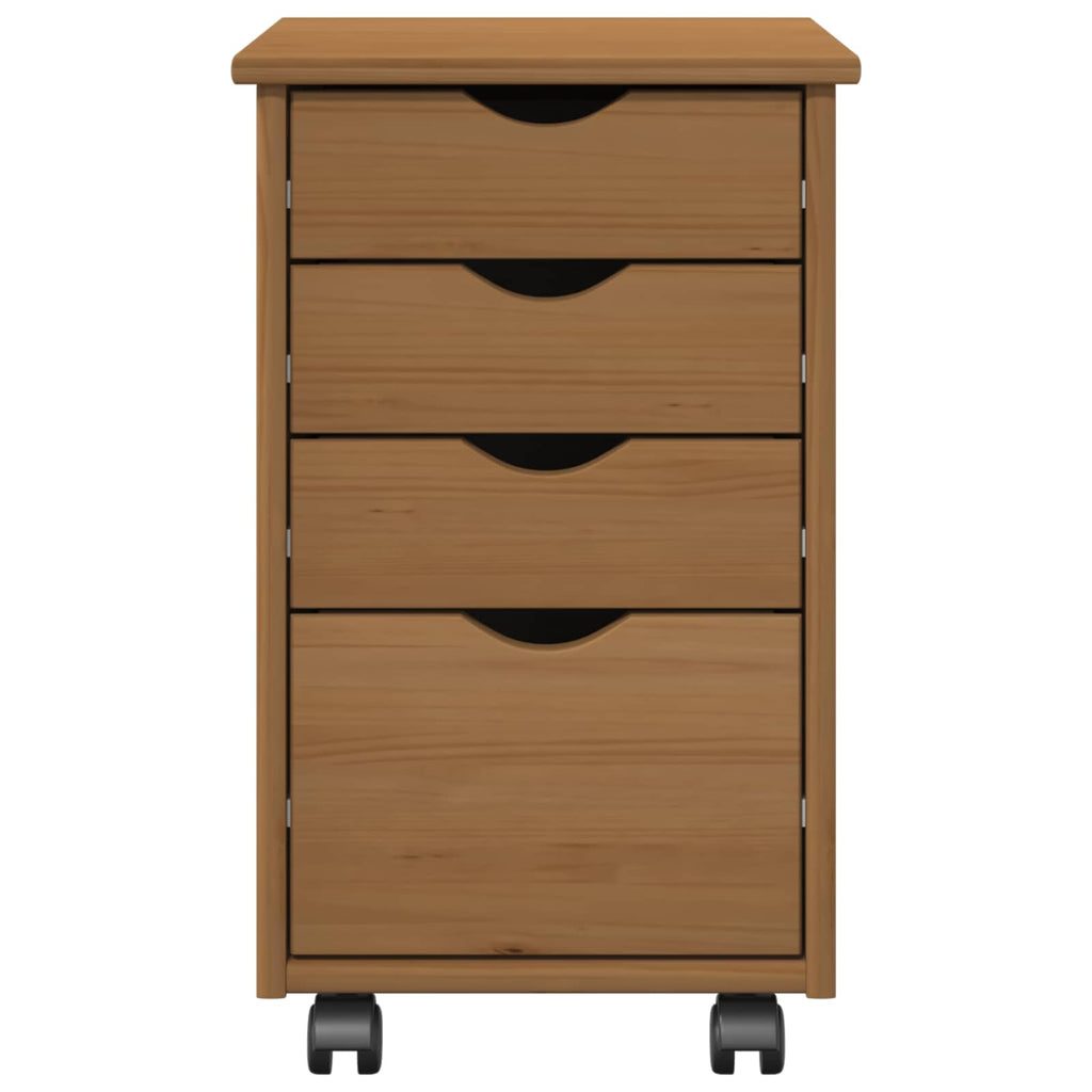 Mobile con Ruote MOSS Marrone Miele 34 x 39 x 56 cm