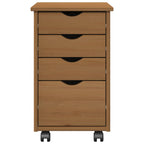 Mobile con Ruote MOSS Marrone Miele 34 x 39 x 56 cm