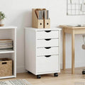 Mobile con Ruote Bianco 34 x 39 x 56 cm Legno di pino massiccio