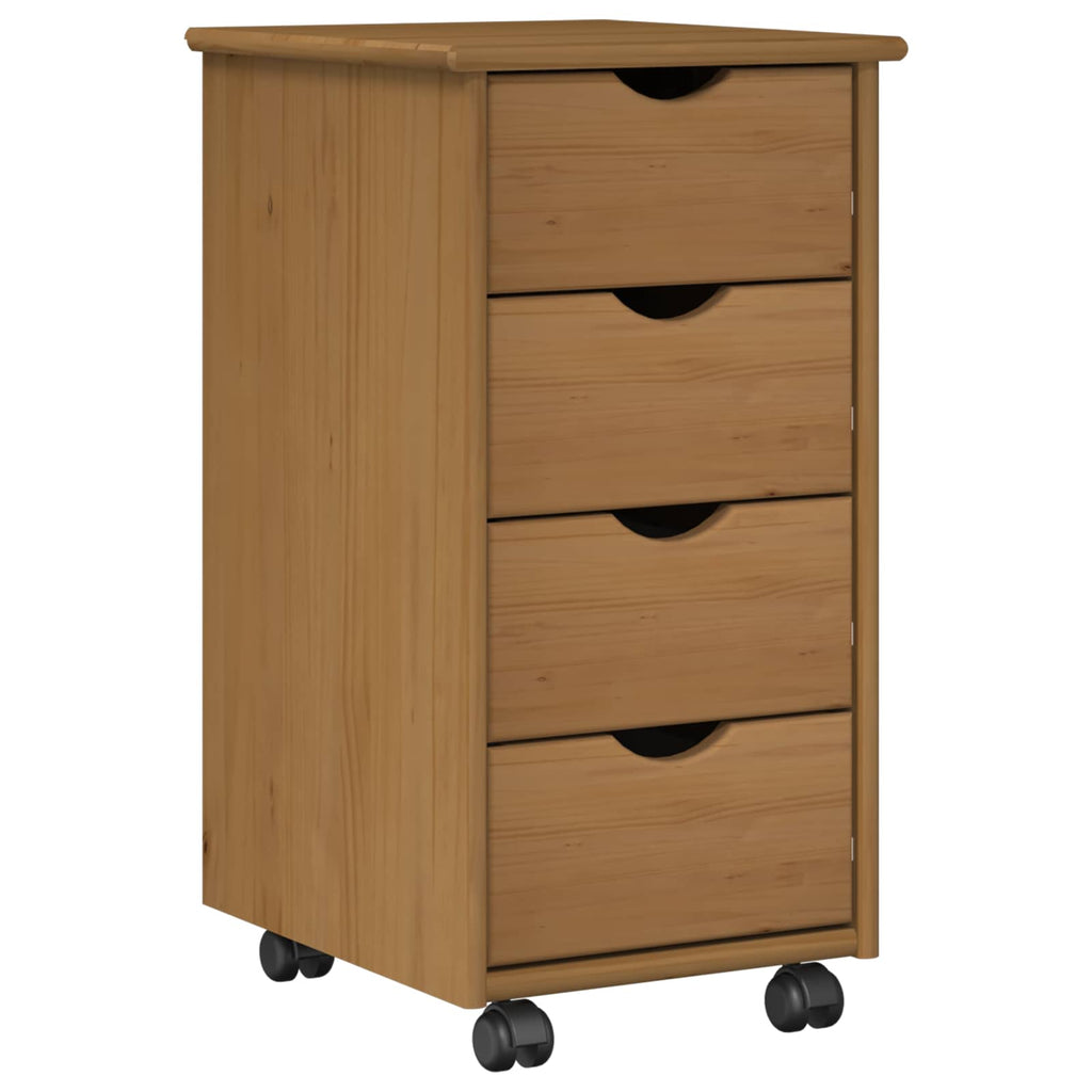 Mobile con Ruote con ruota Marrone miele 34 x 39 x 65,5 cm