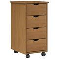 Mobile con Ruote con ruota Marrone miele 34 x 39 x 65,5 cm