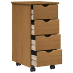 Mobile con Ruote con ruota Marrone miele 34 x 39 x 65,5 cm