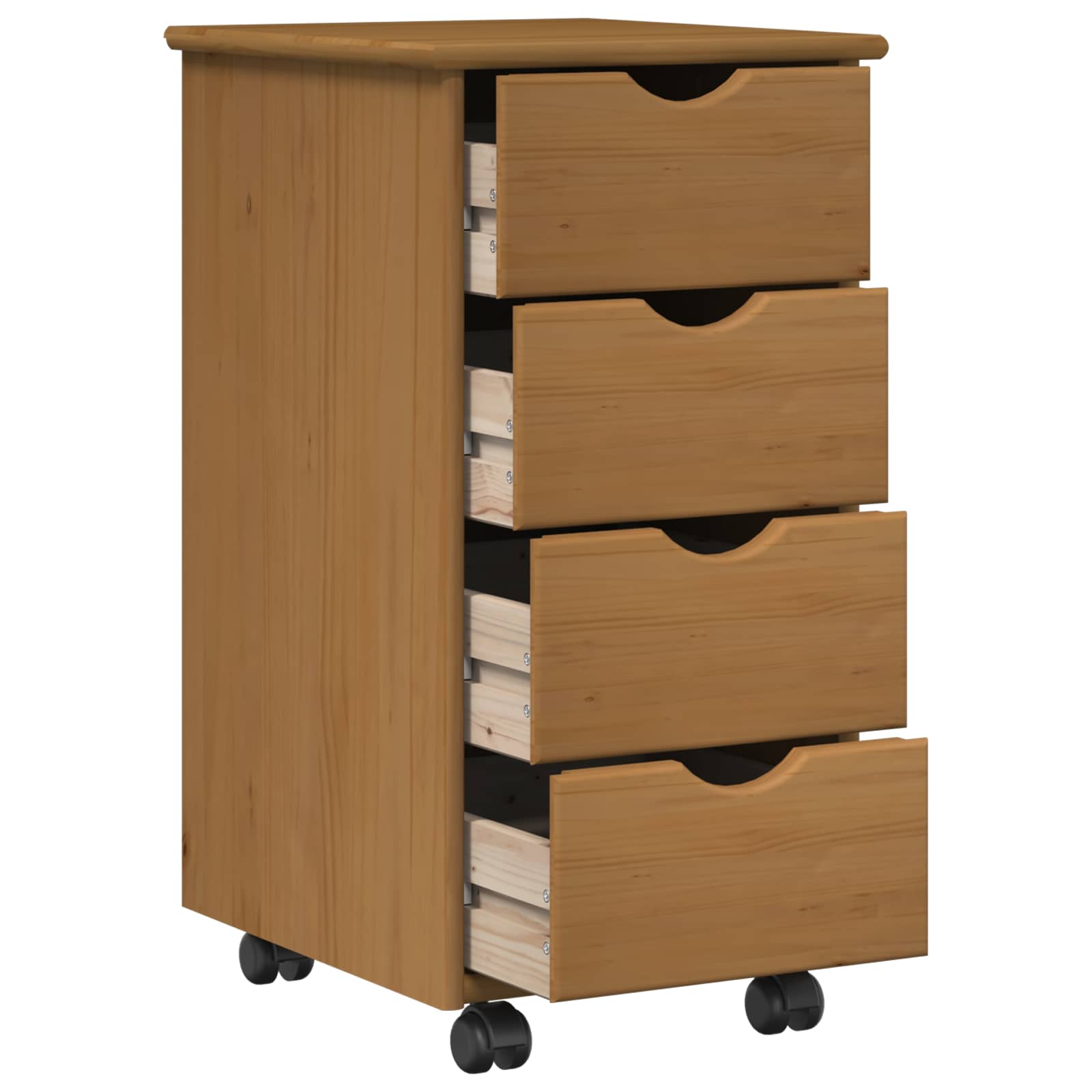 Mobile con Ruote con ruota Marrone miele 34 x 39 x 65,5 cm