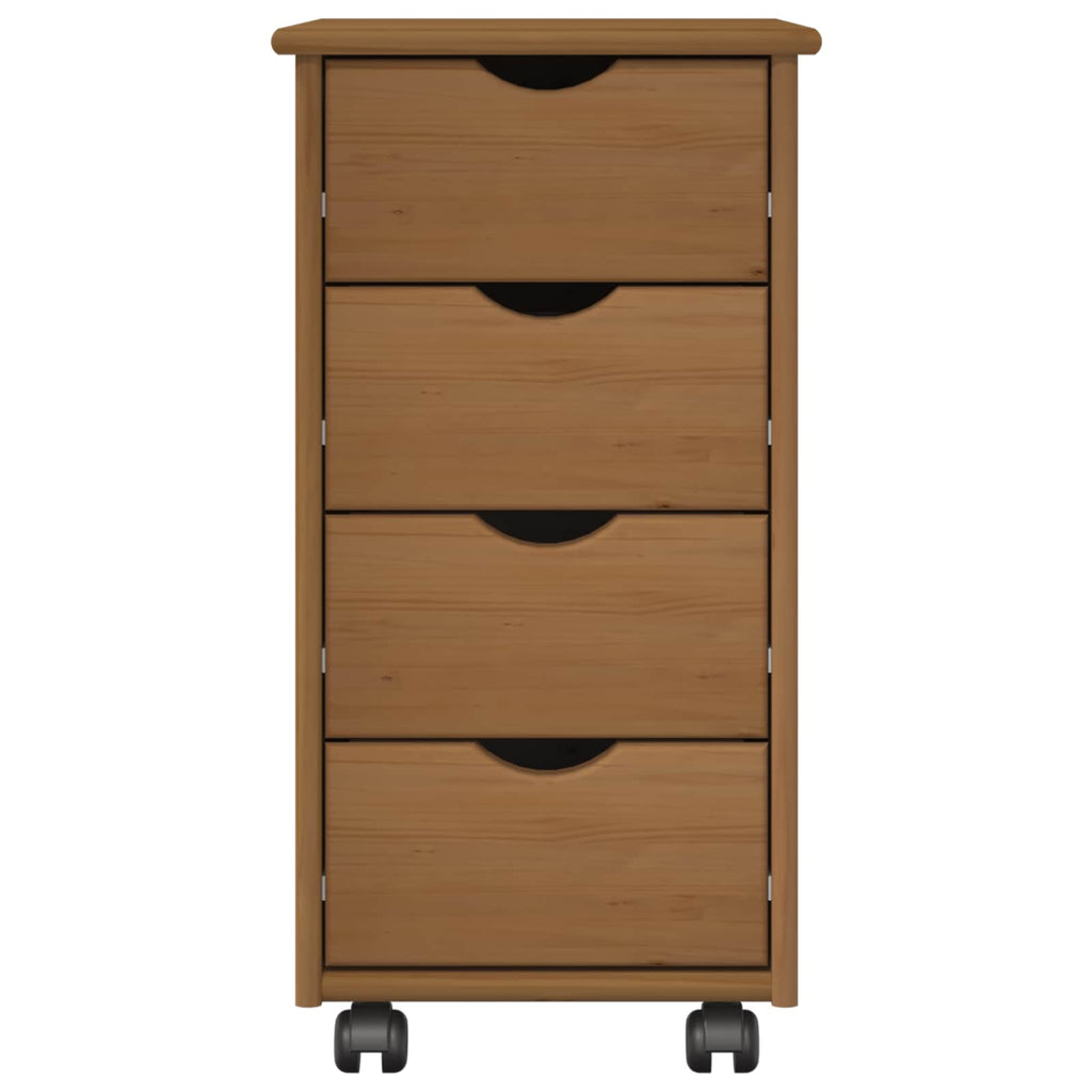 Mobile con Ruote con ruota Marrone miele 34 x 39 x 65,5 cm