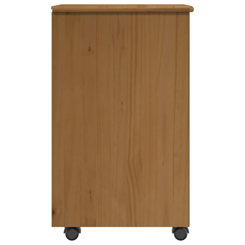 Mobile con Ruote con ruota Marrone miele 34 x 39 x 65,5 cm