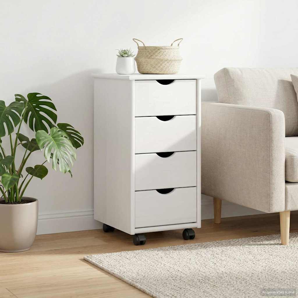Mobile con Ruote con ruota Bianco 34 x 39 x 65,5 cm