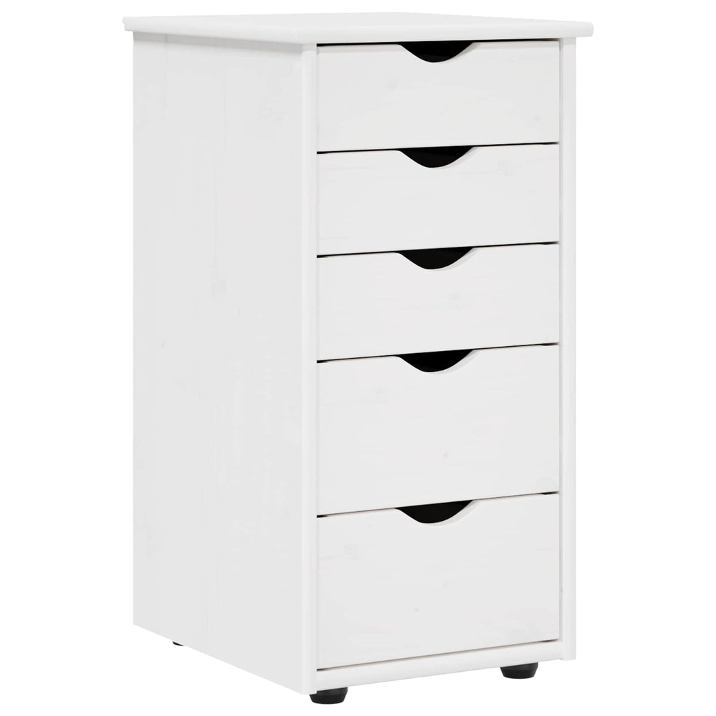 Armadietto Bianco 34 x 39 x 61,5 cm Legno di Pino Massello