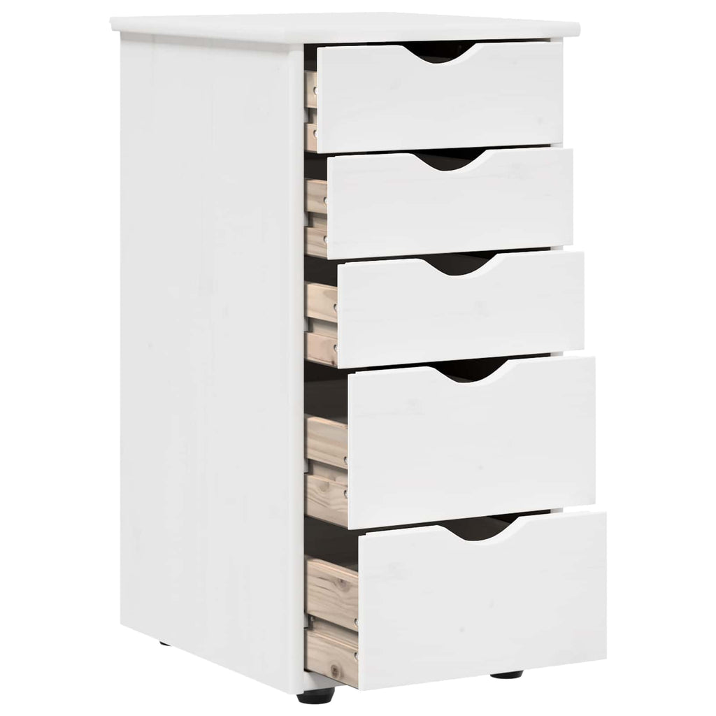 Armadietto Bianco 34 x 39 x 61,5 cm Legno di Pino Massello