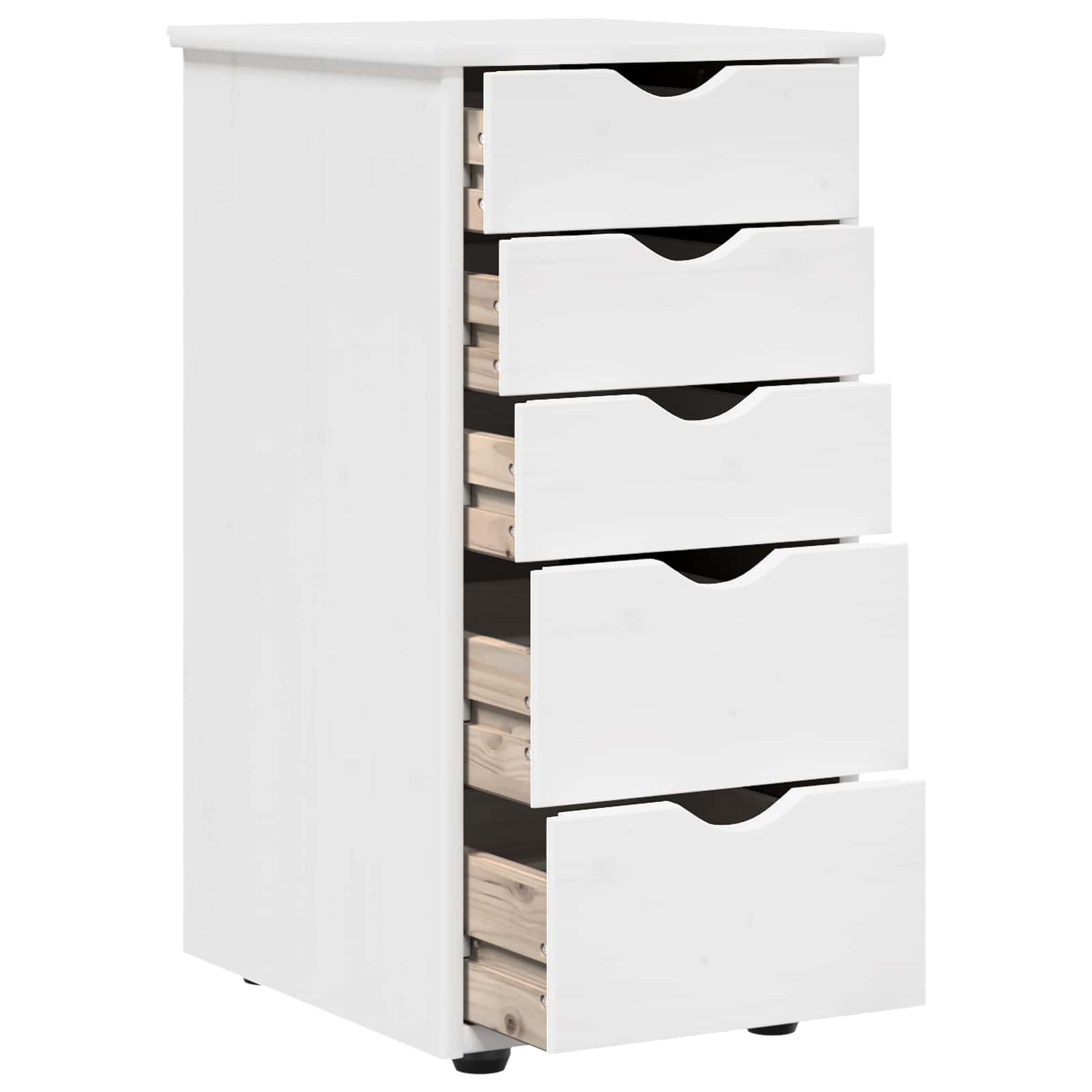 Armadietto Bianco 34 x 39 x 61,5 cm Legno di Pino Massello