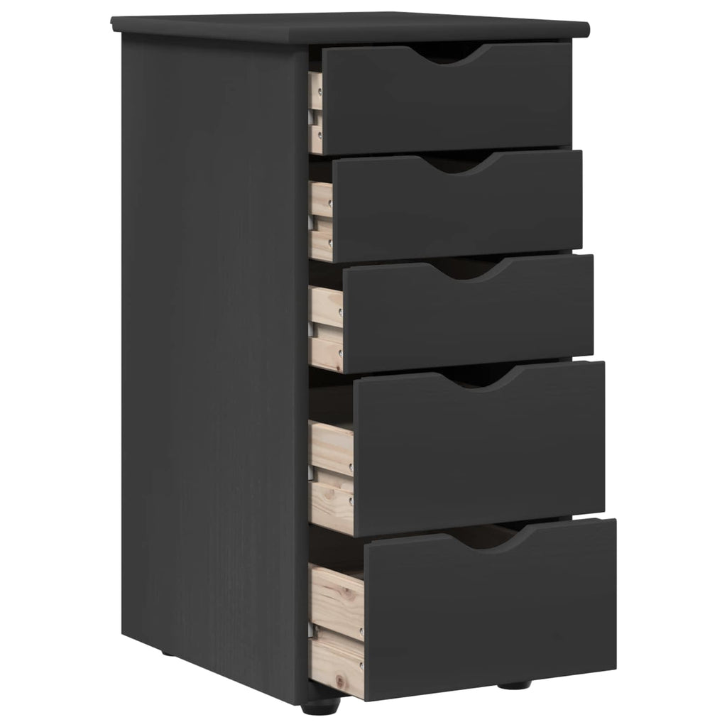 Armadietto Grigio 34 x 39 x 61,5 cm Legno di Pino Massello