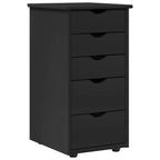 Armadietto Nero 34 x 39 x 61,5 cm Legno di Pino Massello